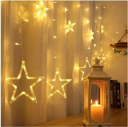 Stringa luminosa a LED bianca calda con timer, 138 lampade