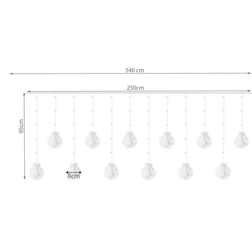 Tenda a sfera a LED multicolore con timer e telecomando