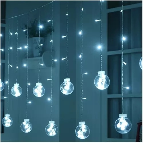 Curtain lighting LED Cool White with Timer & Remote Control