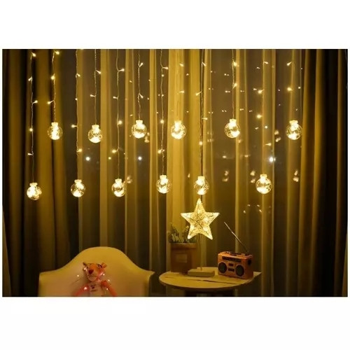 Warm white LED curtain lighting with remote control