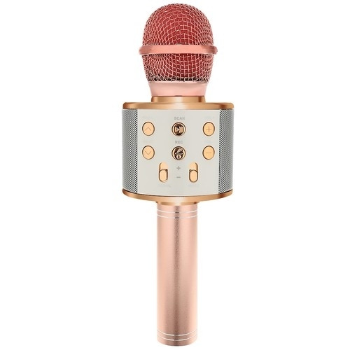 Draagbare Bluetooth-karaokemicrofoon met luidspreker, roségoud