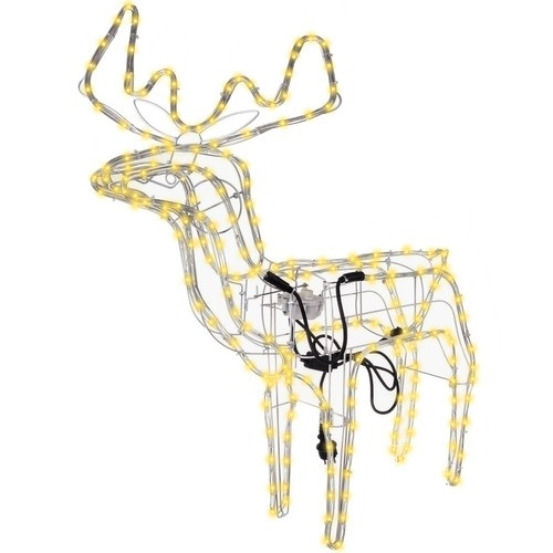 Renna 3D luminosa con LED e testa mobile