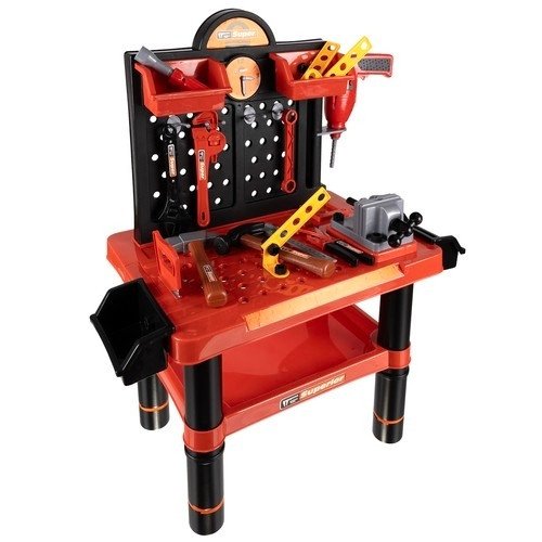 Tool workshop for children with drill and tool kit