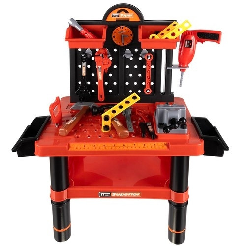 Tool workshop for children with drill and tool kit
