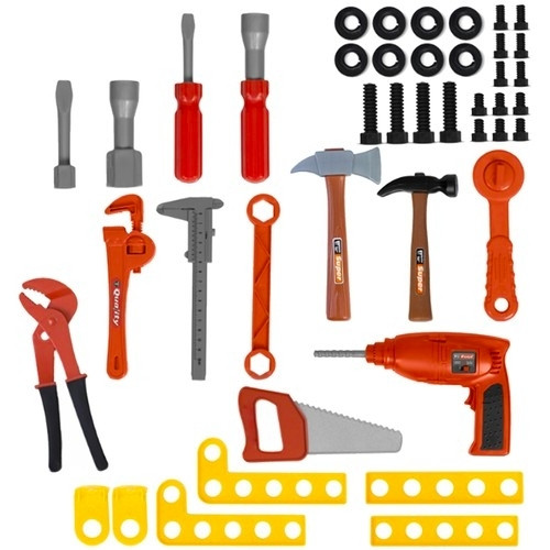 Tool workshop for children with drill and tool kit