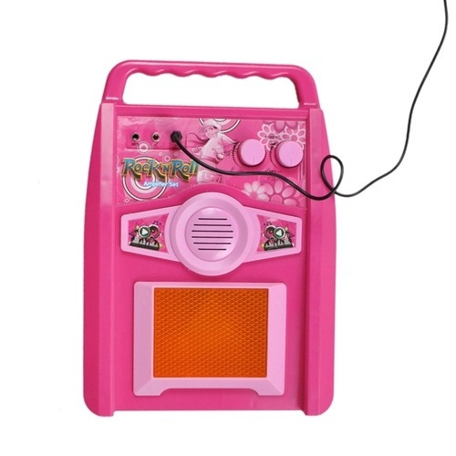 Set chitarra rosa per bambini con amplificatore e microfono