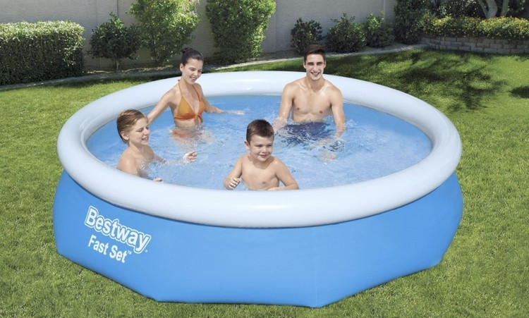 Expandable Pool 305x76cm, UV-resistant, Pump & Patch