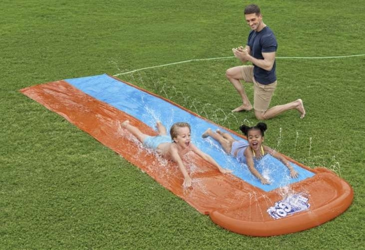 Double Water Slide 488 cm - Childproof, Easy Assembly