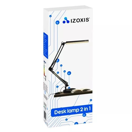 Adjustable LED table lamp with clamp and 3 light modes