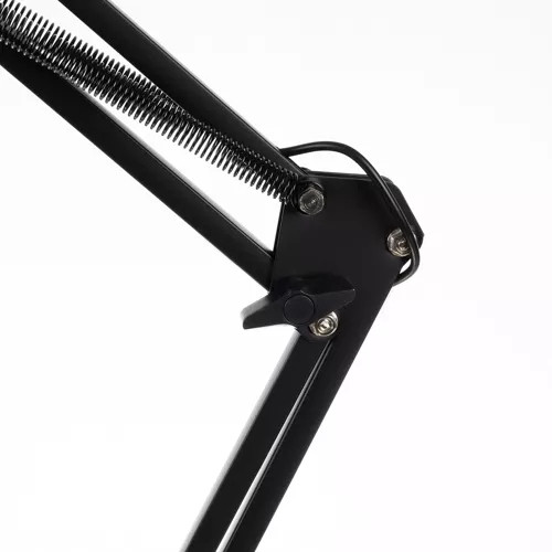 Adjustable LED table lamp with clamp and 3 light modes