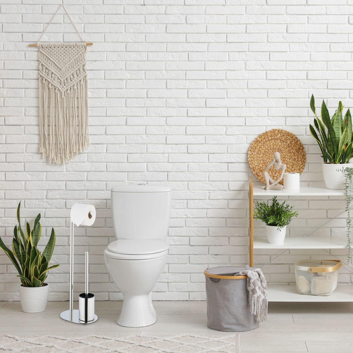 Toiletset van metaal