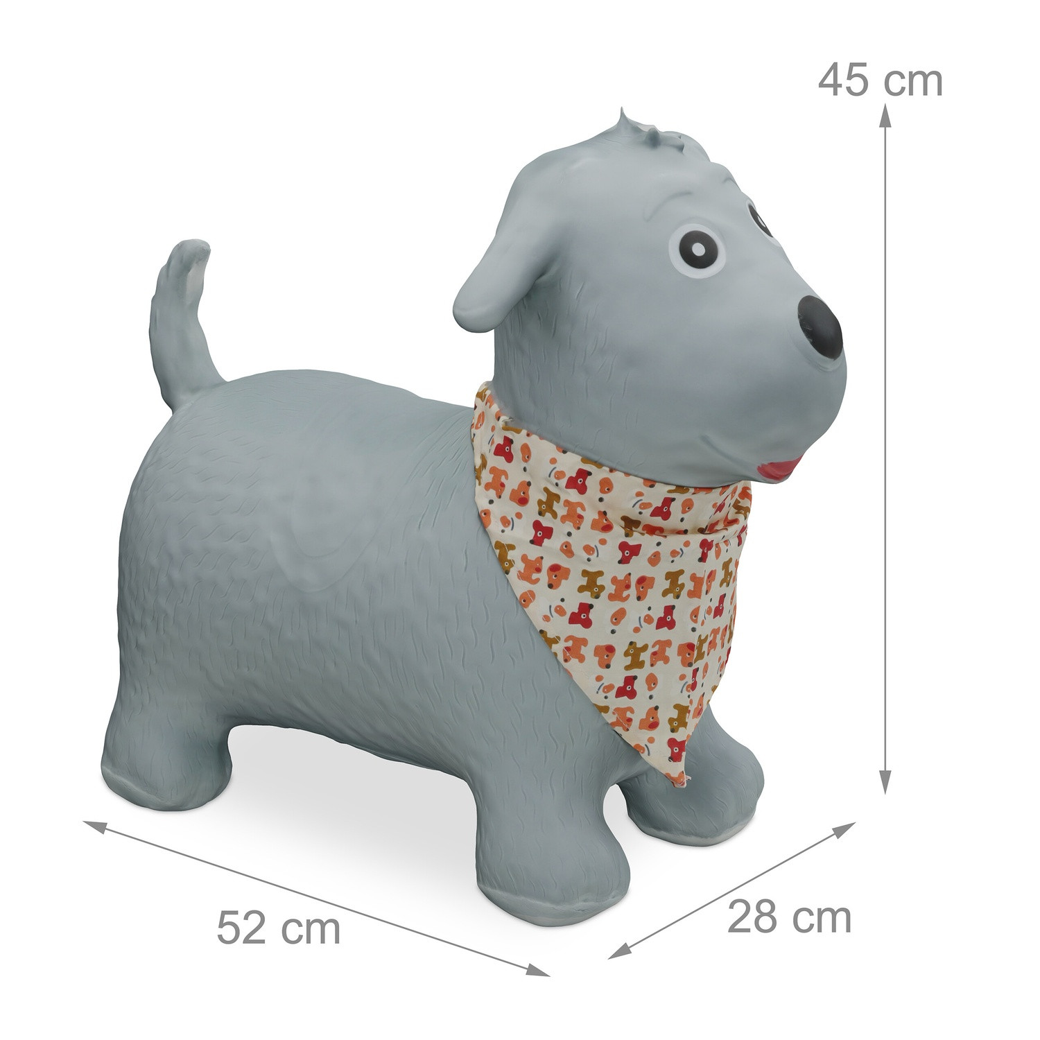 Cachorro pulando com cachecol