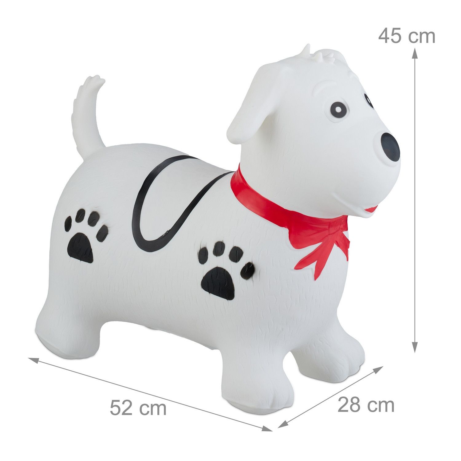 Springende hond met riem