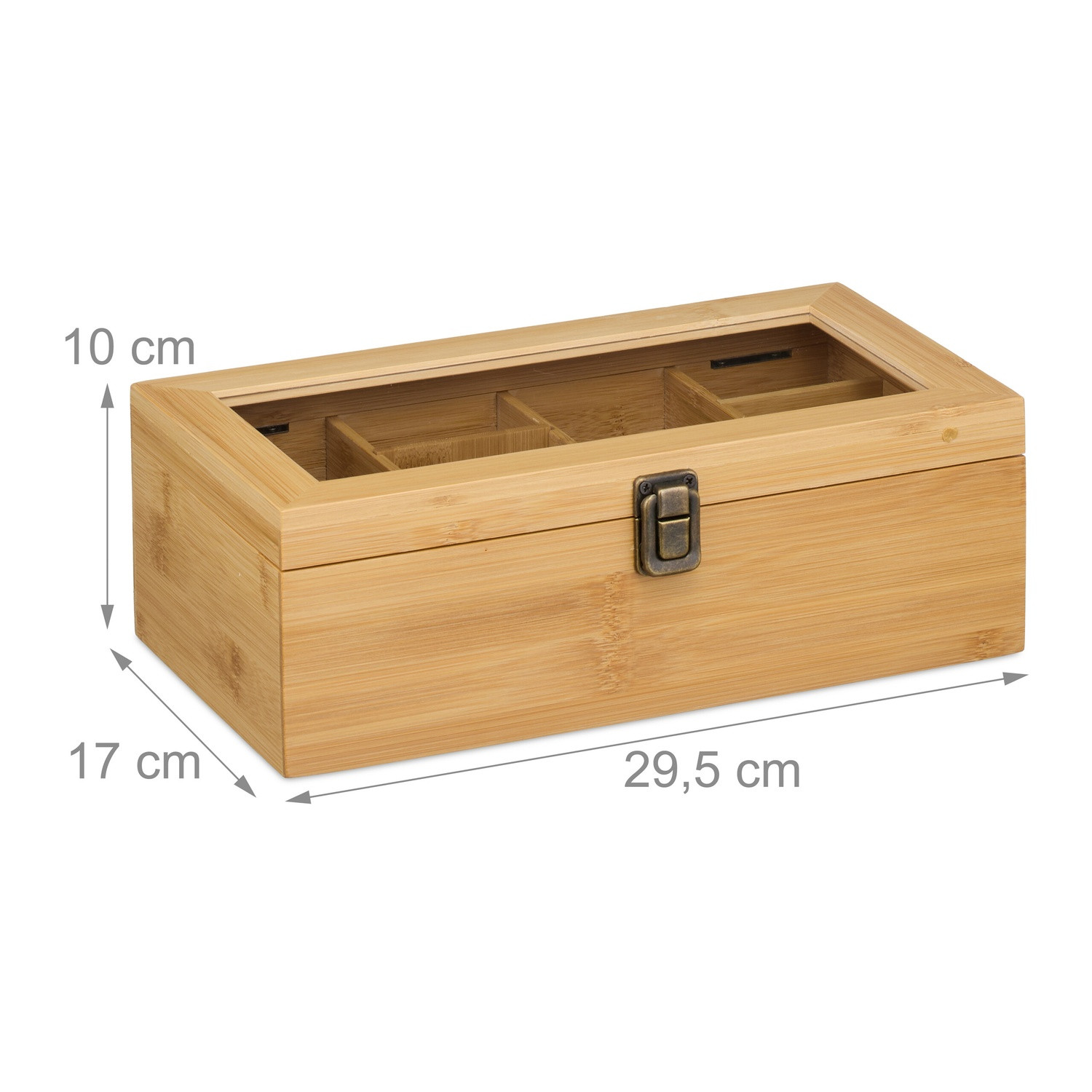 Caja de té con 10 compartimentos