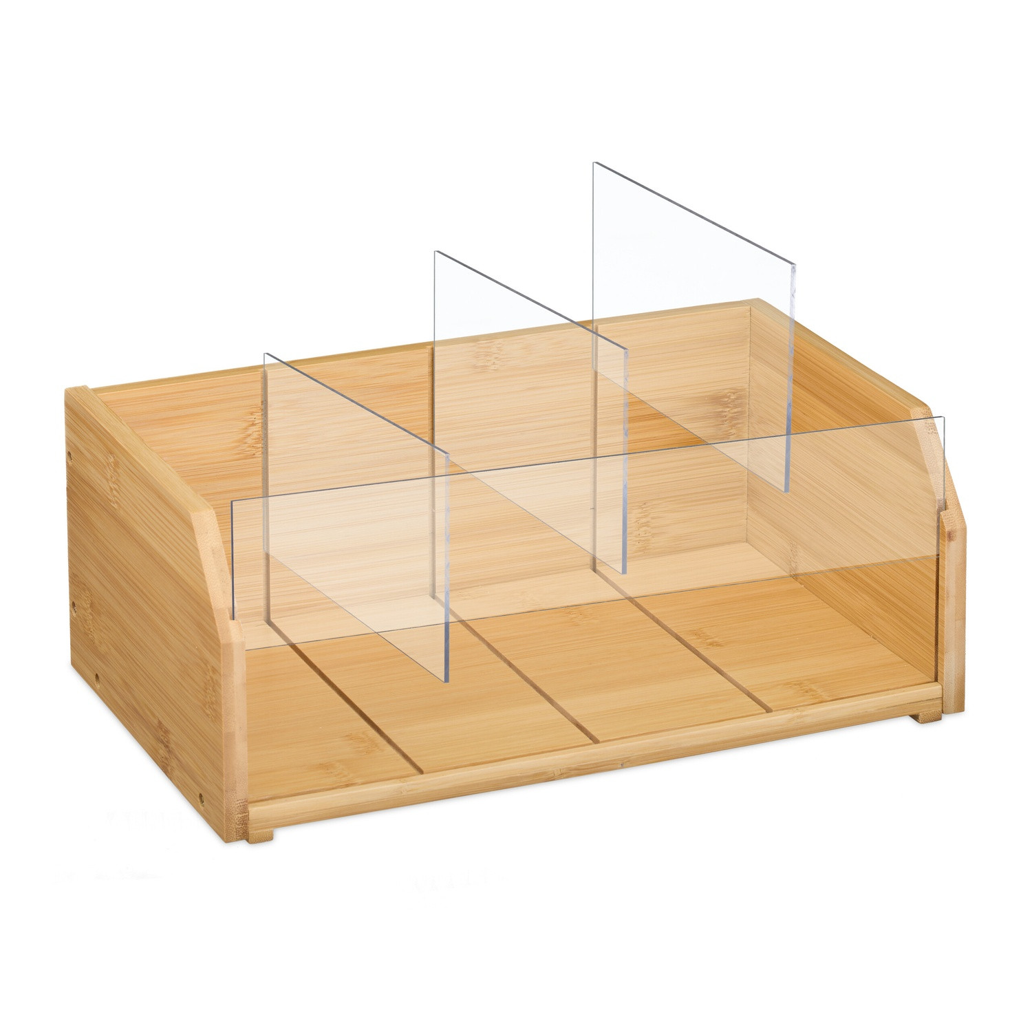 Thee organizer 4 compartimenten bamboe