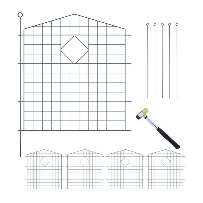 Gartenzaun mit Bögen, 5-teilig
