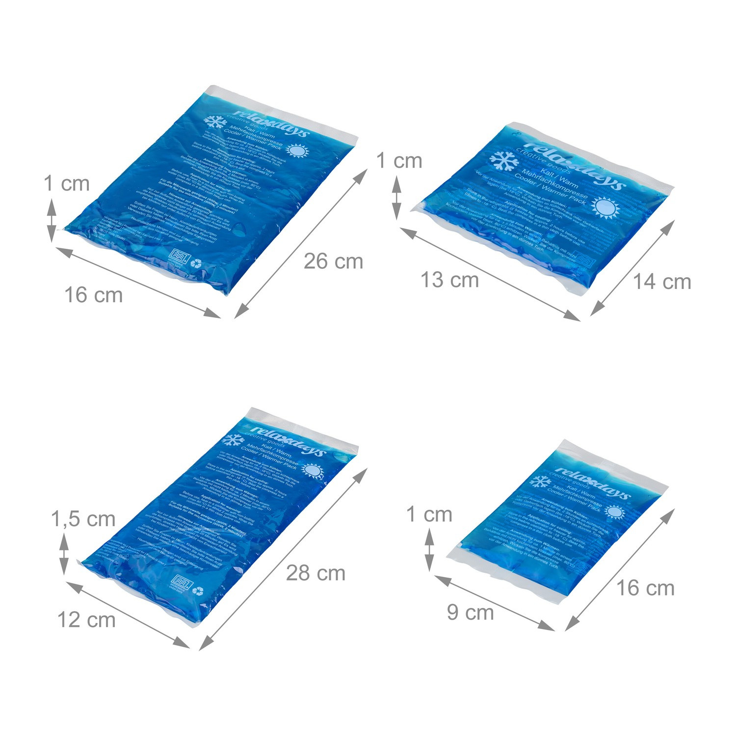 Conjunto de compresas refrescantes