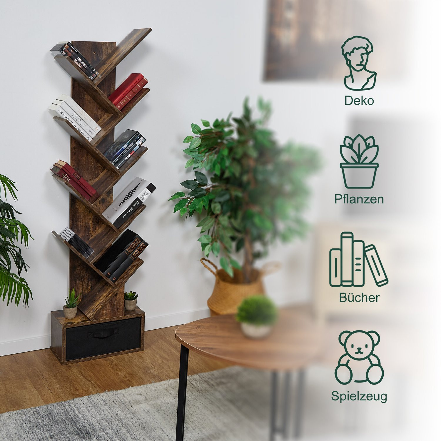 Bibliothèque en forme d'arbre