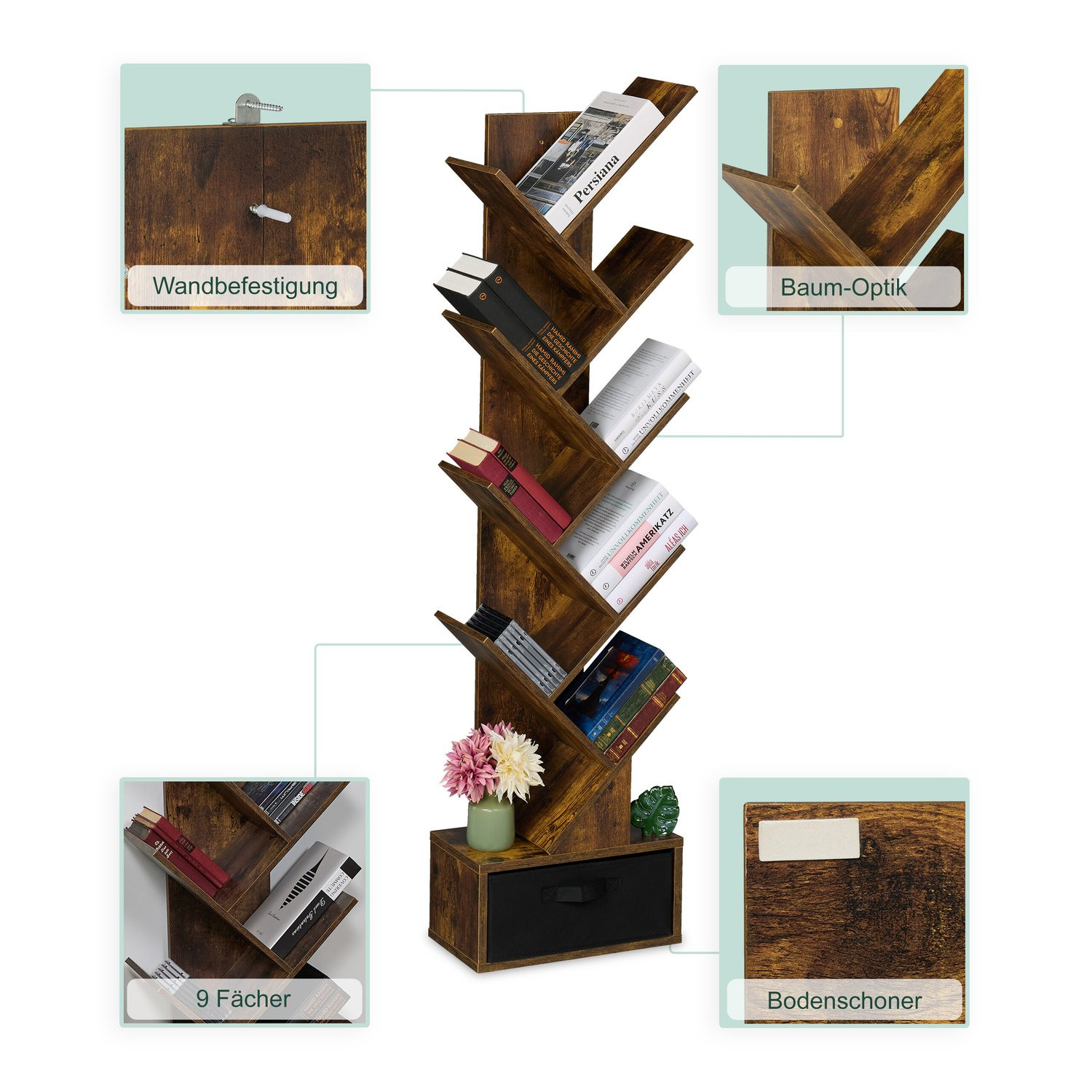 Bibliothèque en forme d'arbre