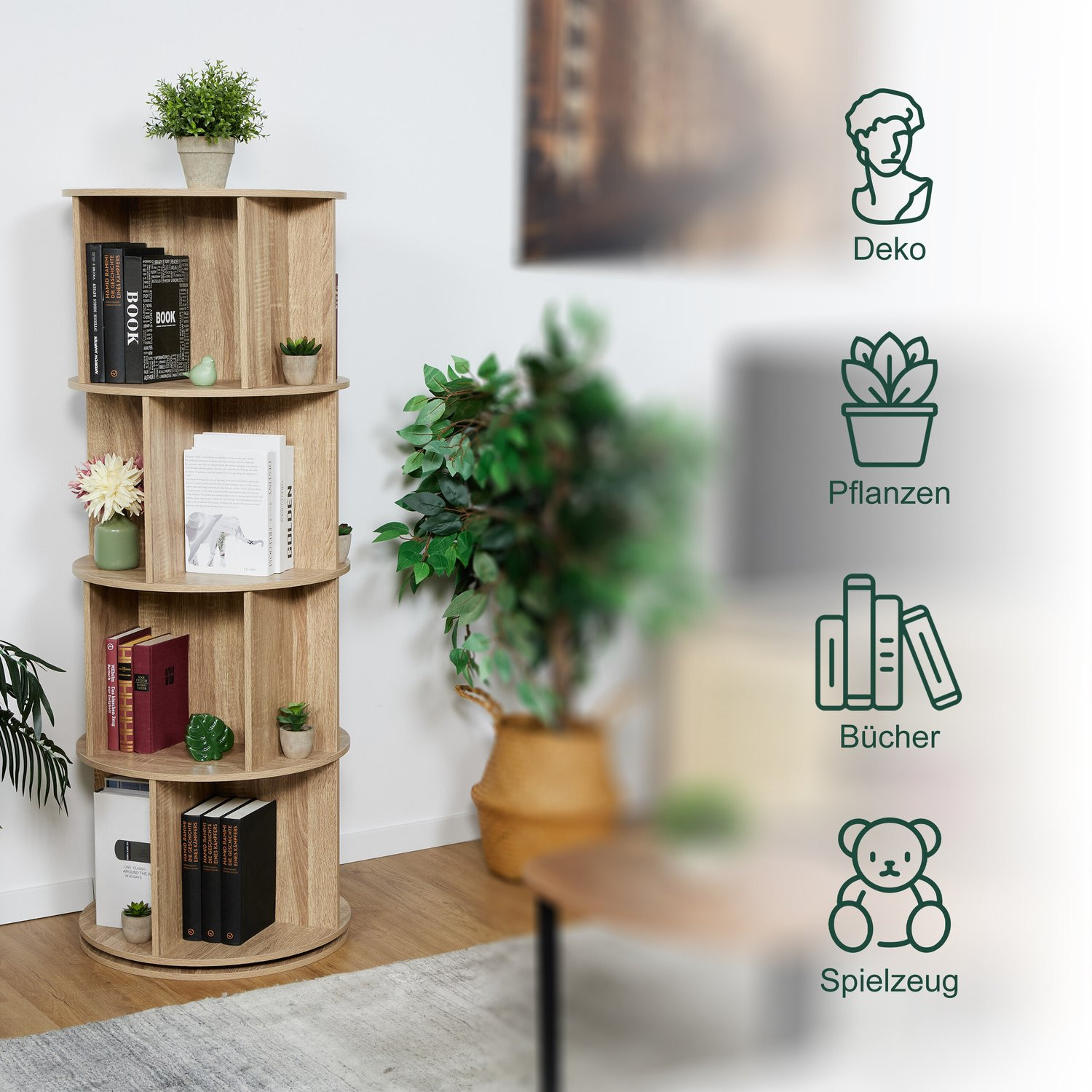 Rotierender Bücherturm