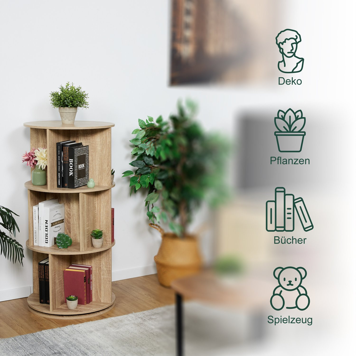 Rotierender Bücherturm