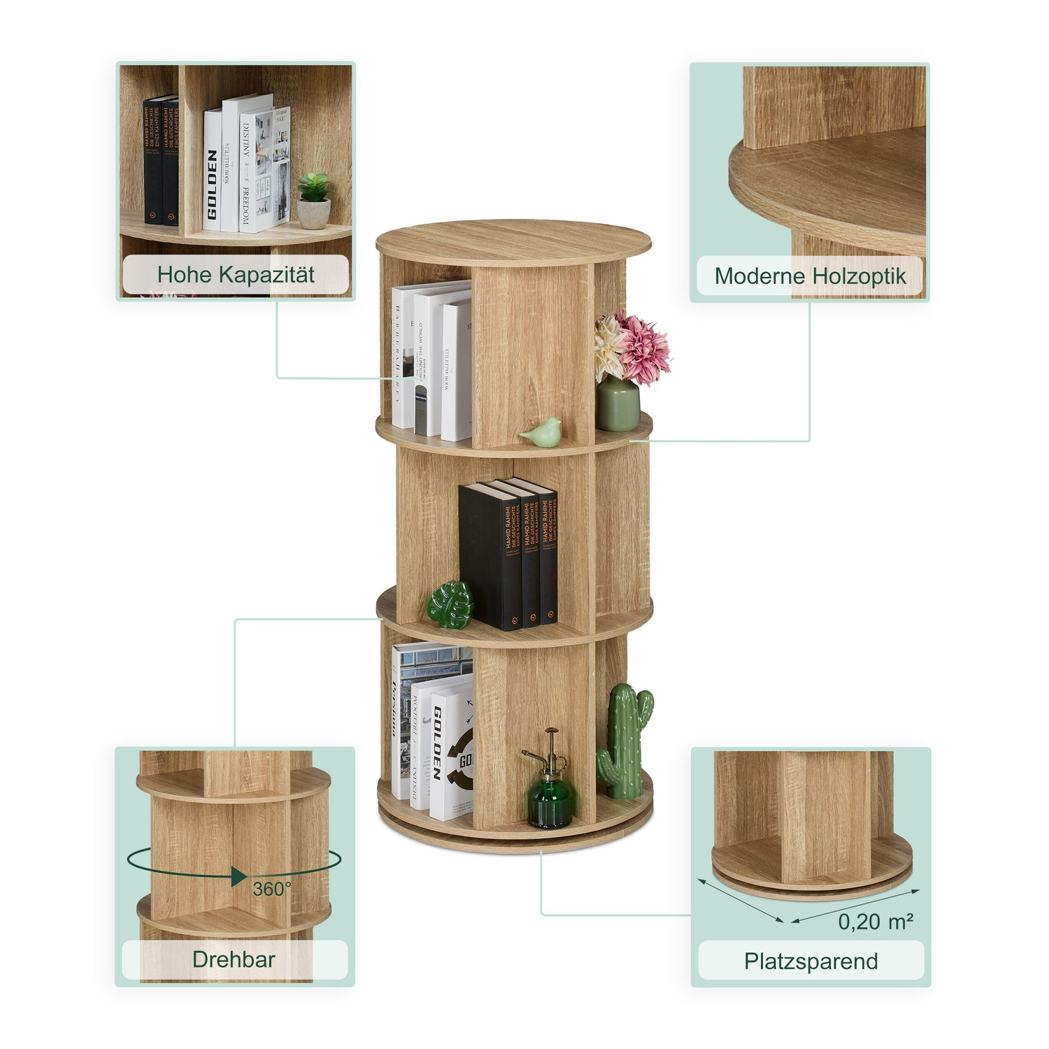 Torre de libros giratoria