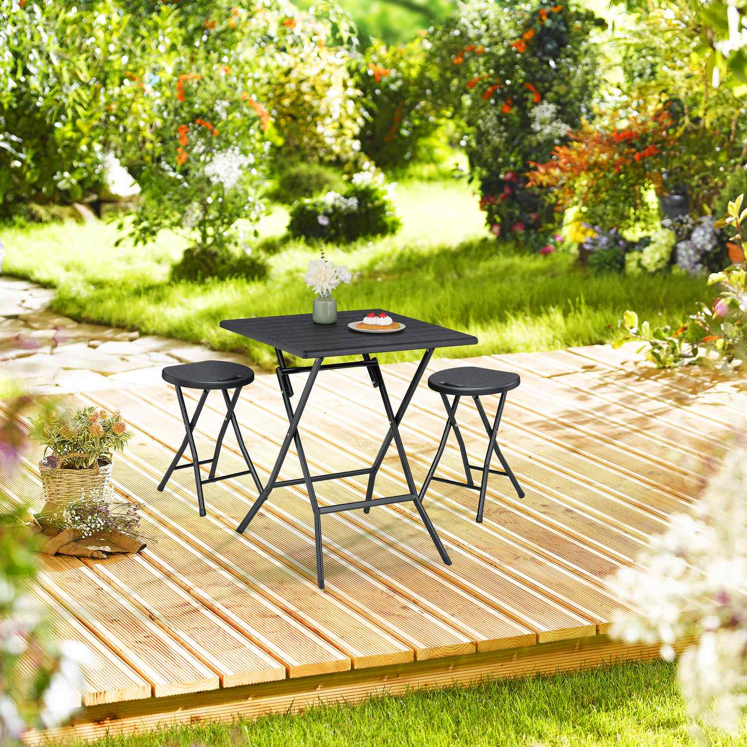 Folding stool set of 2