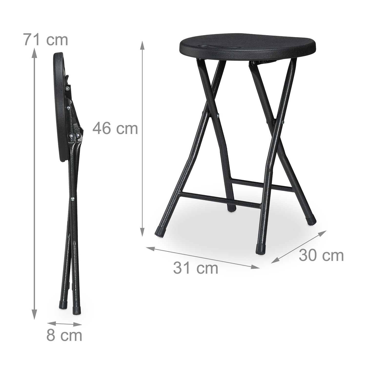 Juego de 2 taburetes plegables