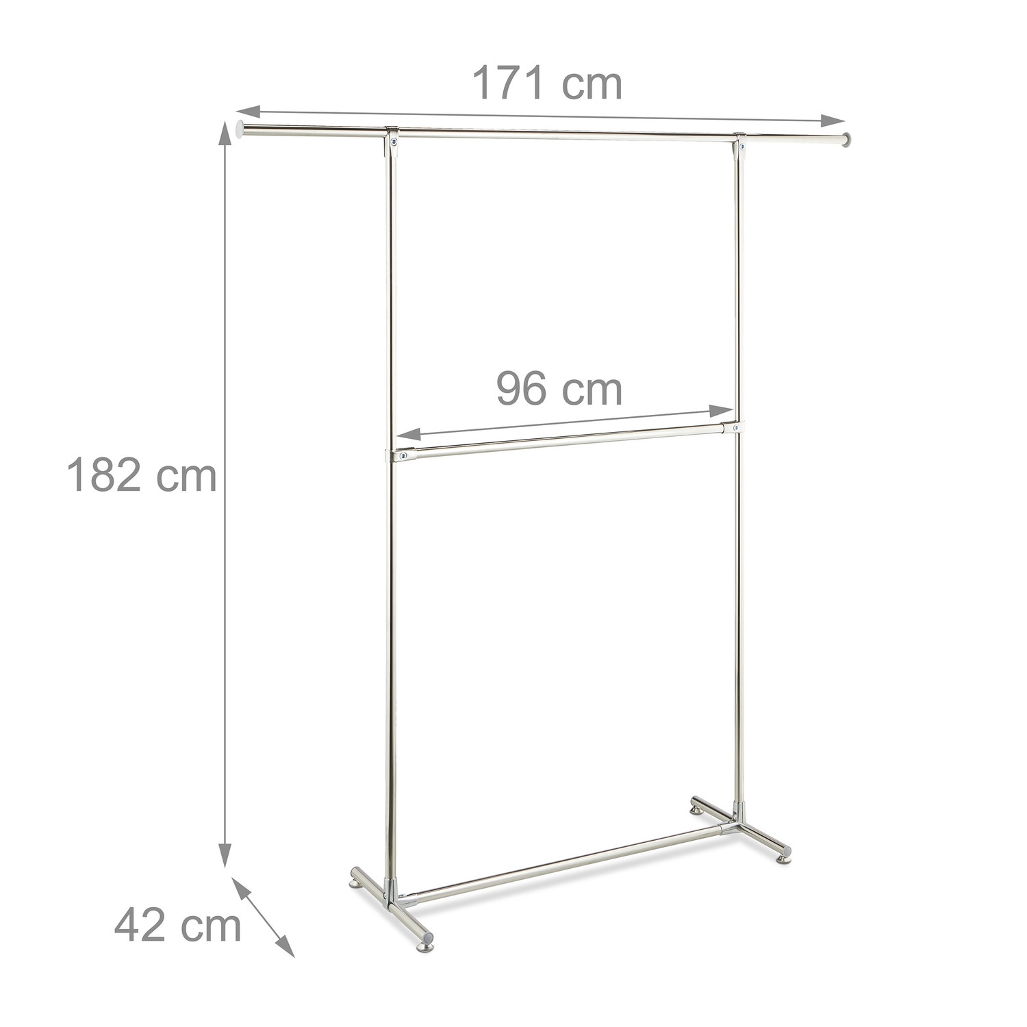 Clothes hanger with 2 bars
