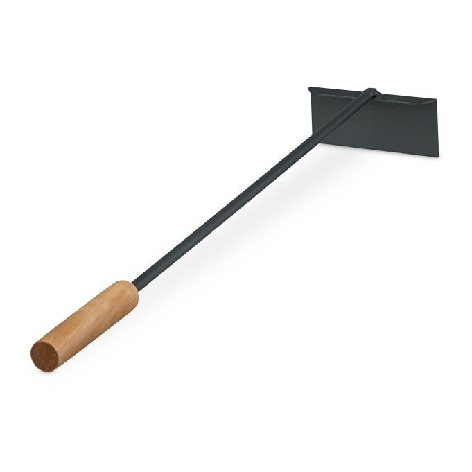 Ash scraper with wooden handle