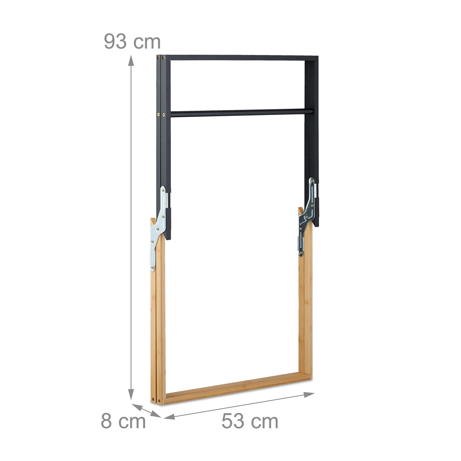 Foldable bamboo towel holder