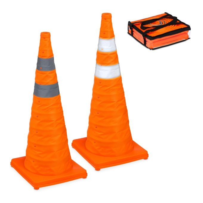 Foldable pylons 70 cm in 2-pack