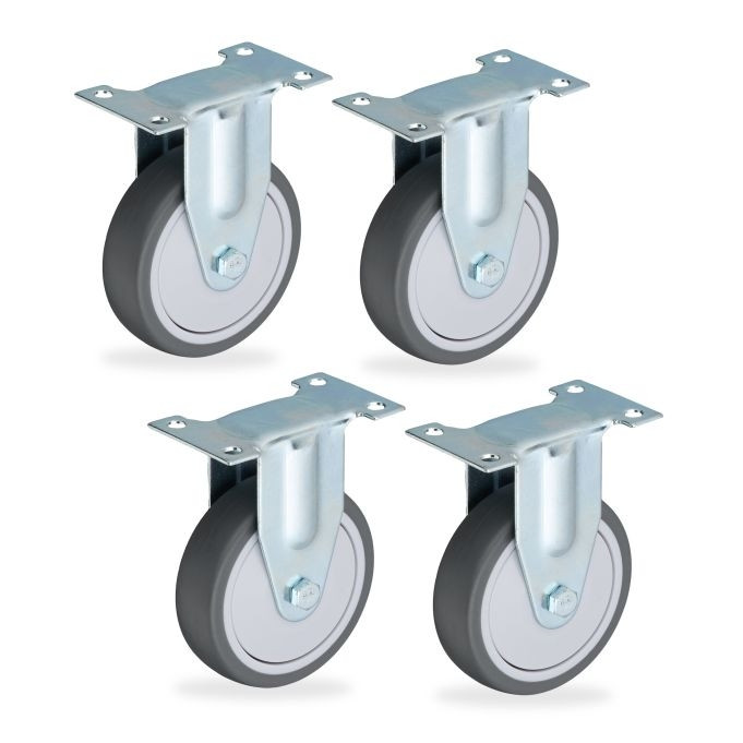 Fixed wheels, 4-pack