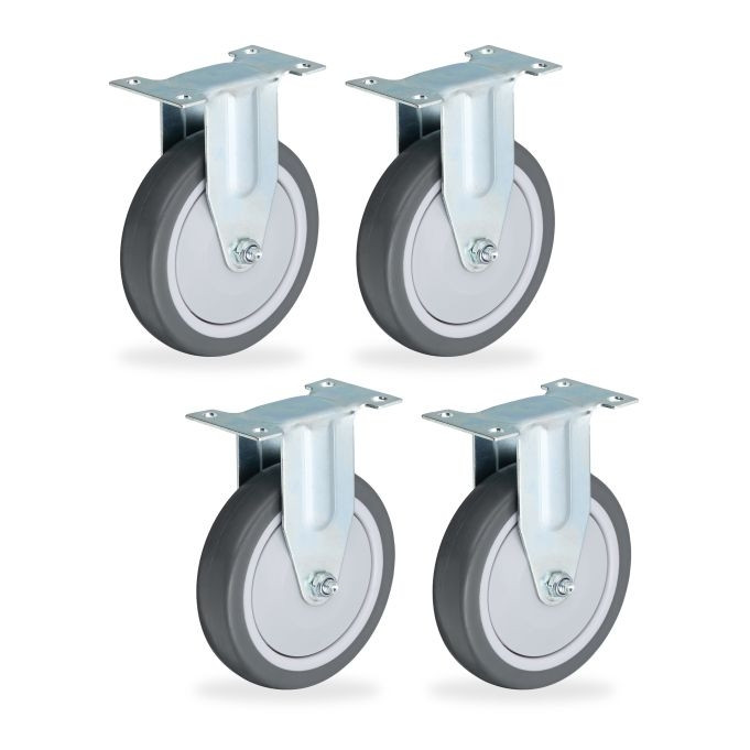 Fixed wheels, 4-pack