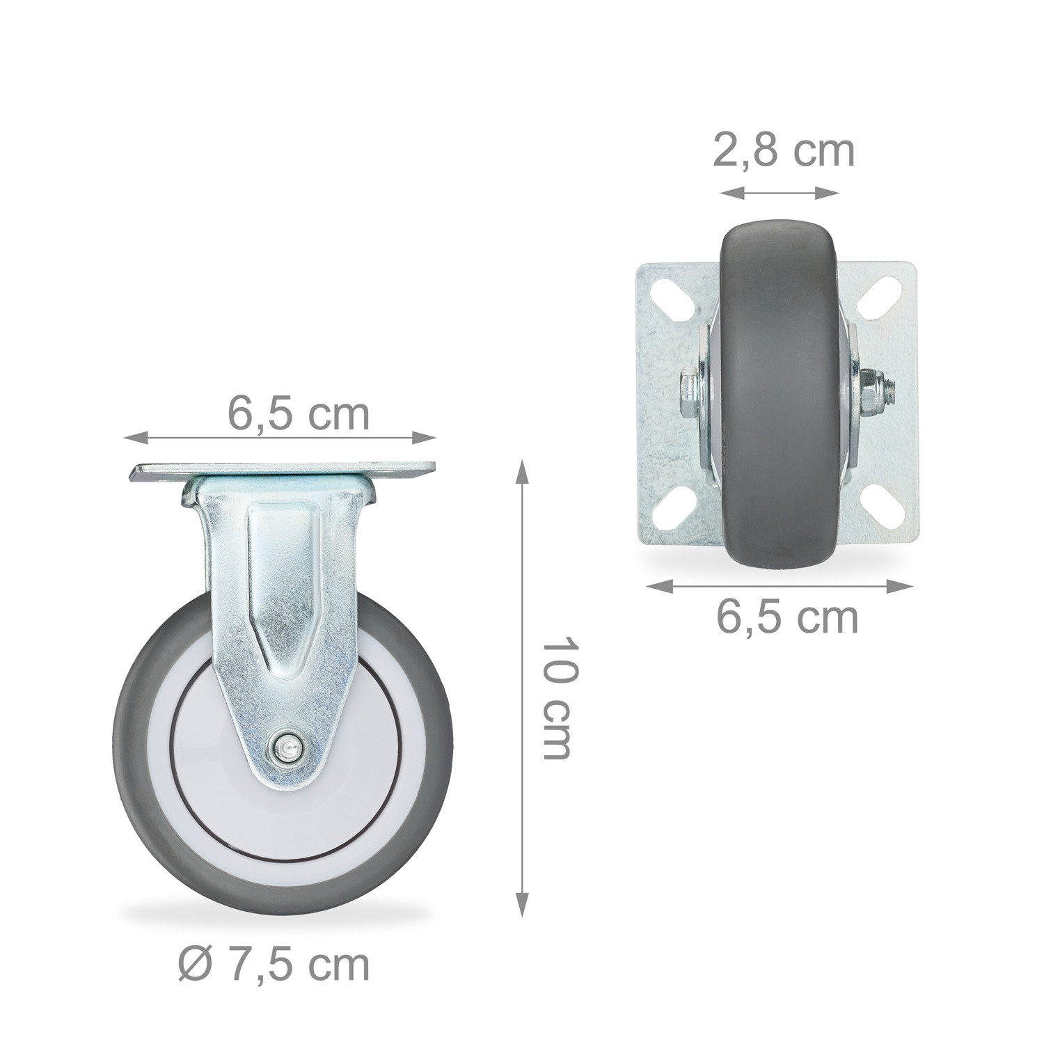 Feste Räder, 4er-Pack