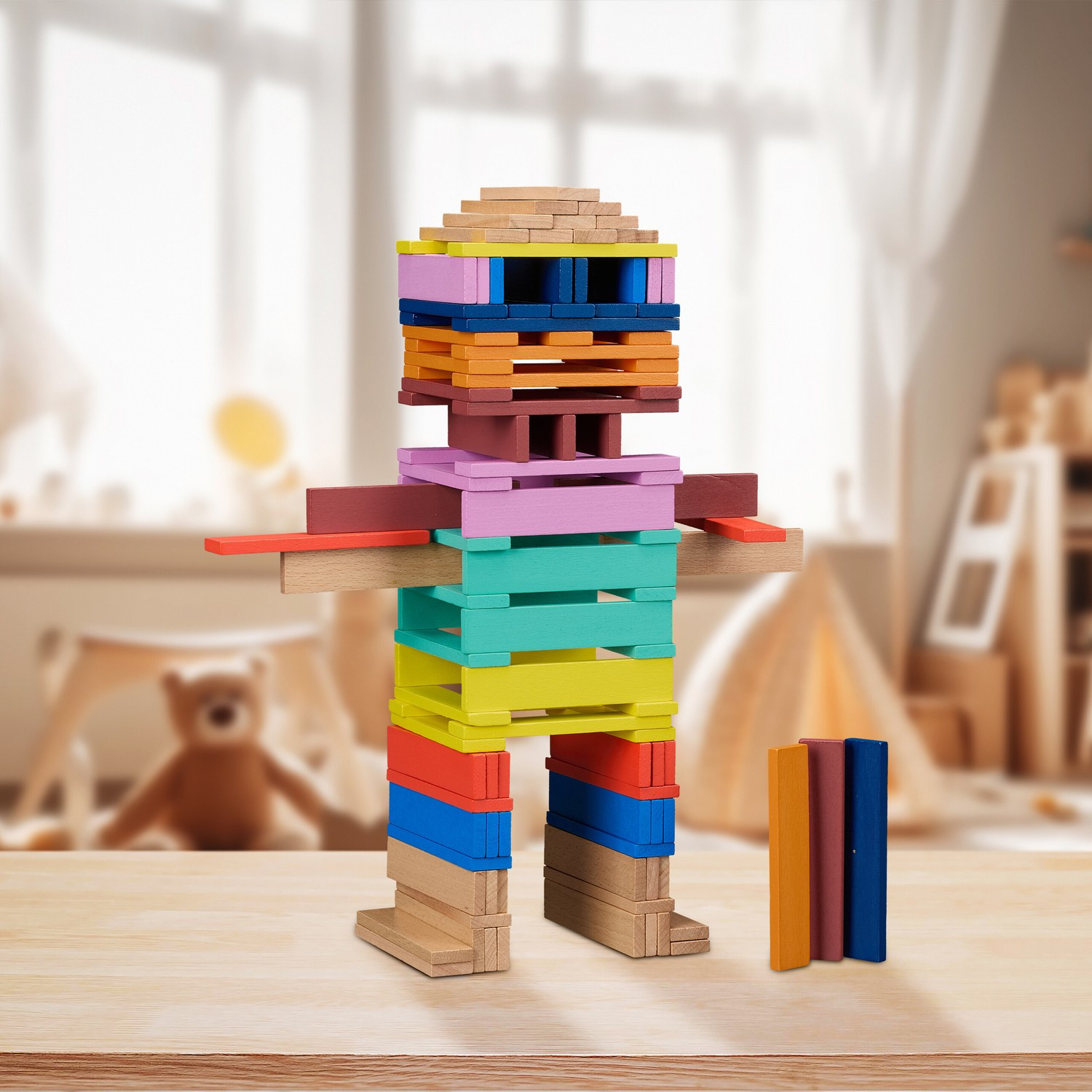 Holzbausteine, 100er-Set