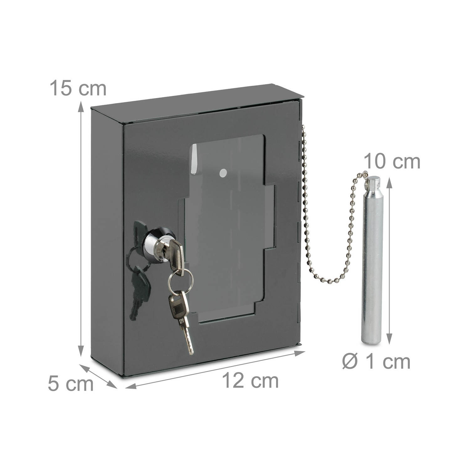 Emergency key box with flap