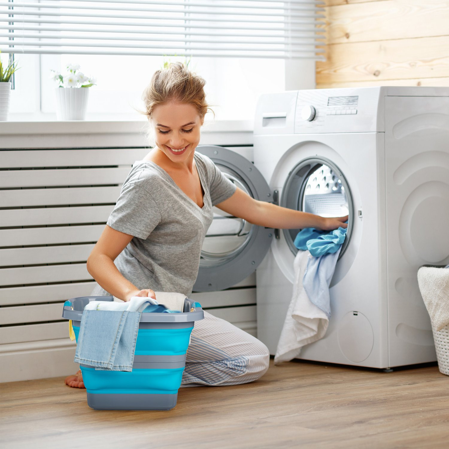 Cesta de ropa plegable 40 l