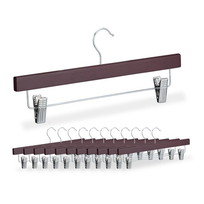 Juego de 12 perchas de madera