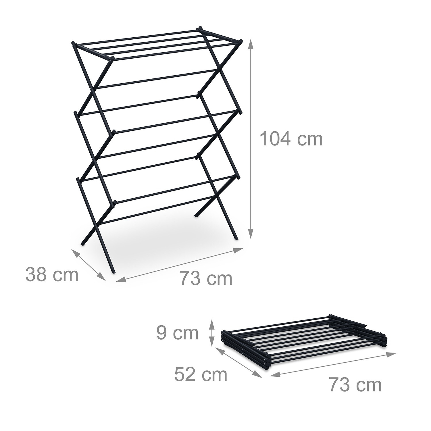 Folding tower clothes horse