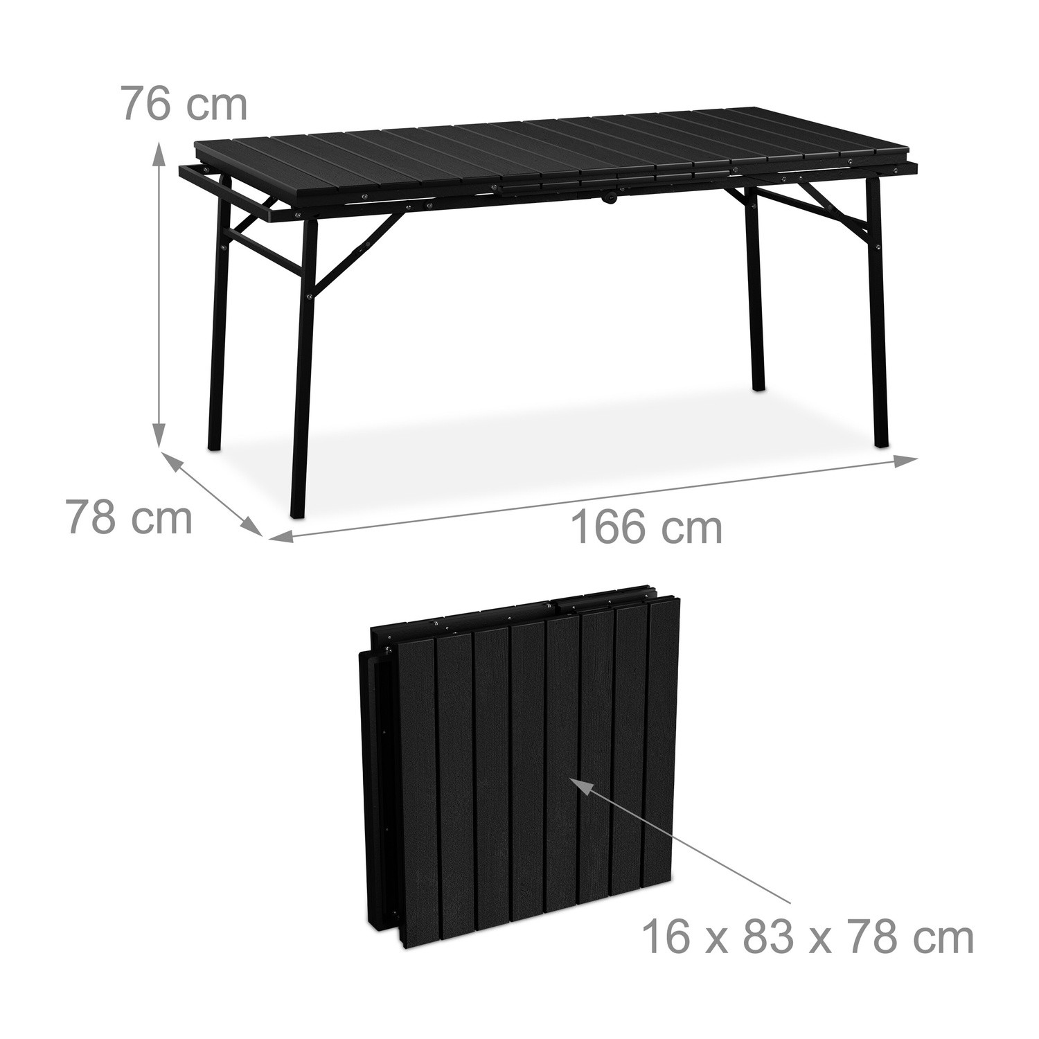 Table de jardin pliante et extensible