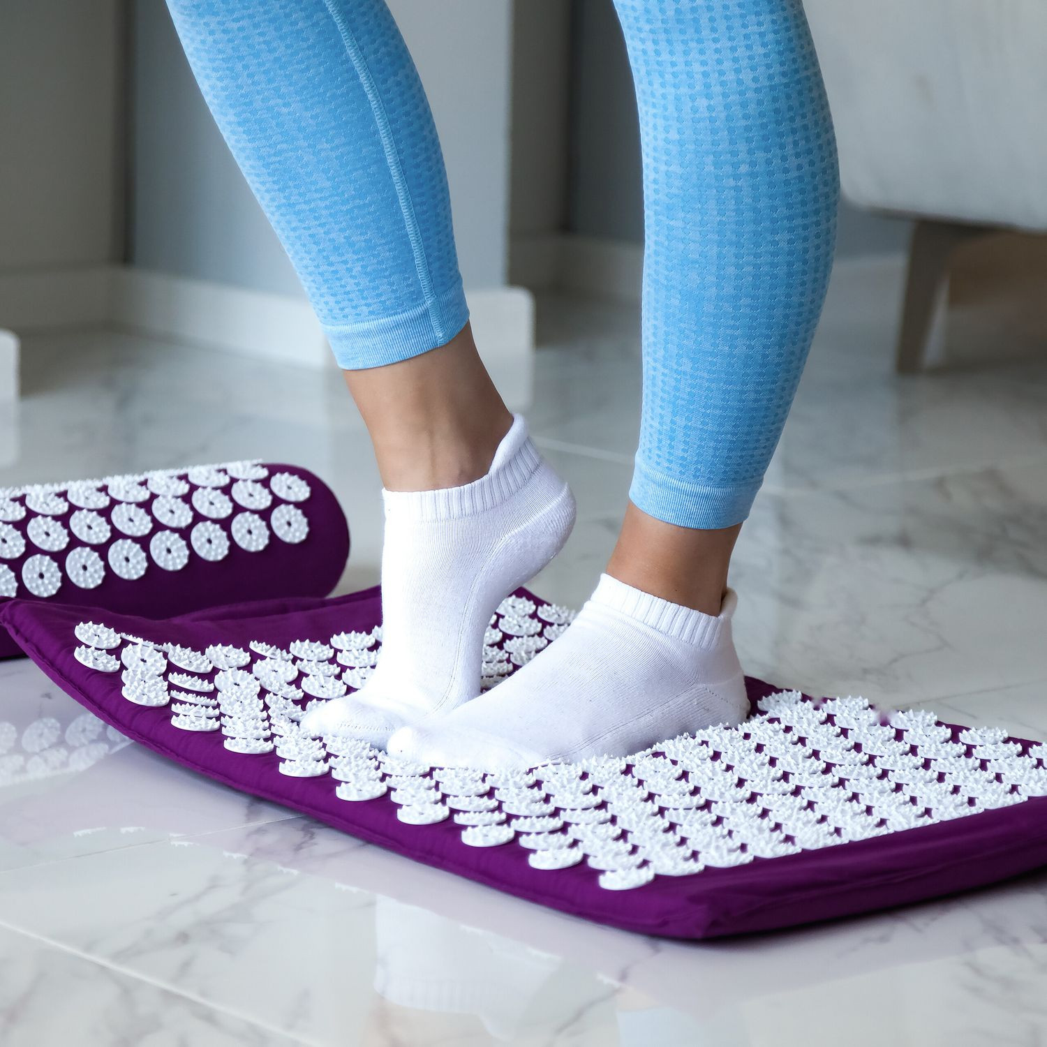 Tapis d'acupression avec oreiller