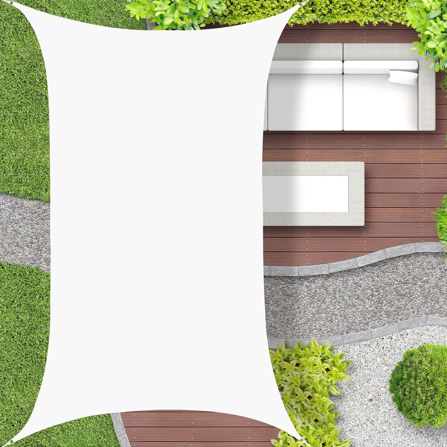 Toldo rectangular de poliéster