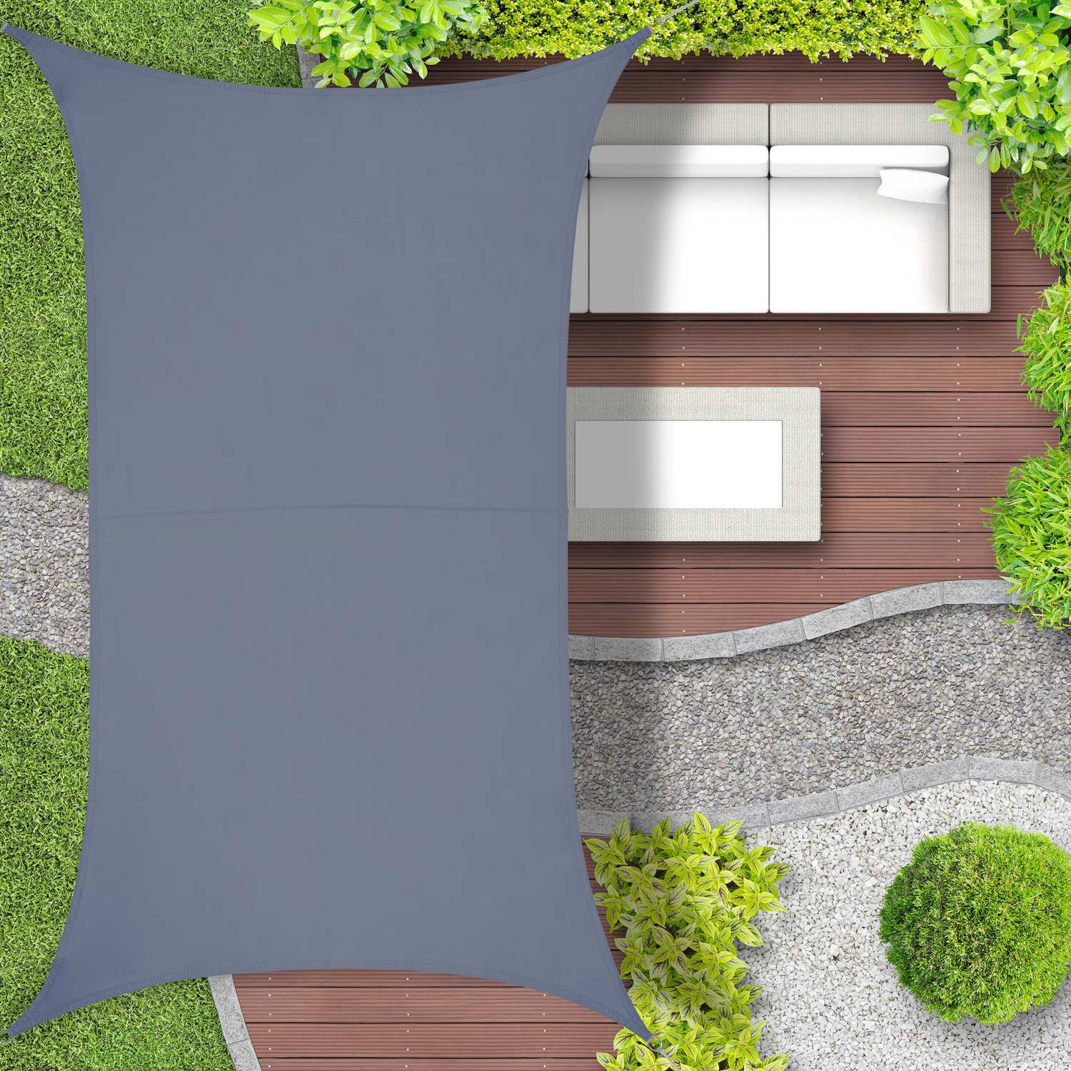 Toldo rectangular de poliéster