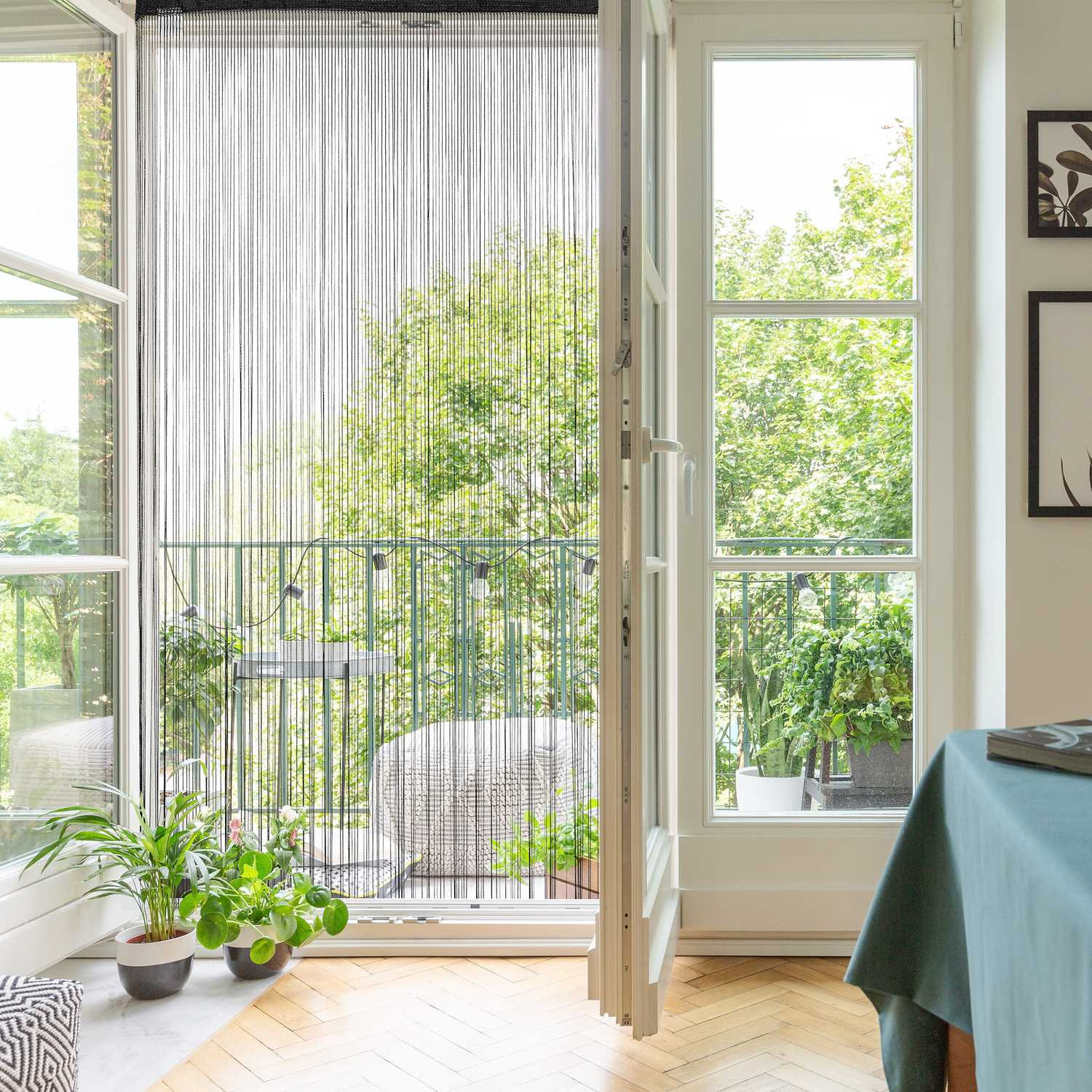 Conjunto de 2 cortinas de corda