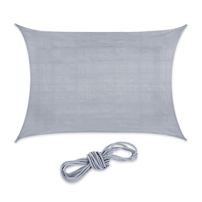 Vela de sol de polietileno rectangular gris claro