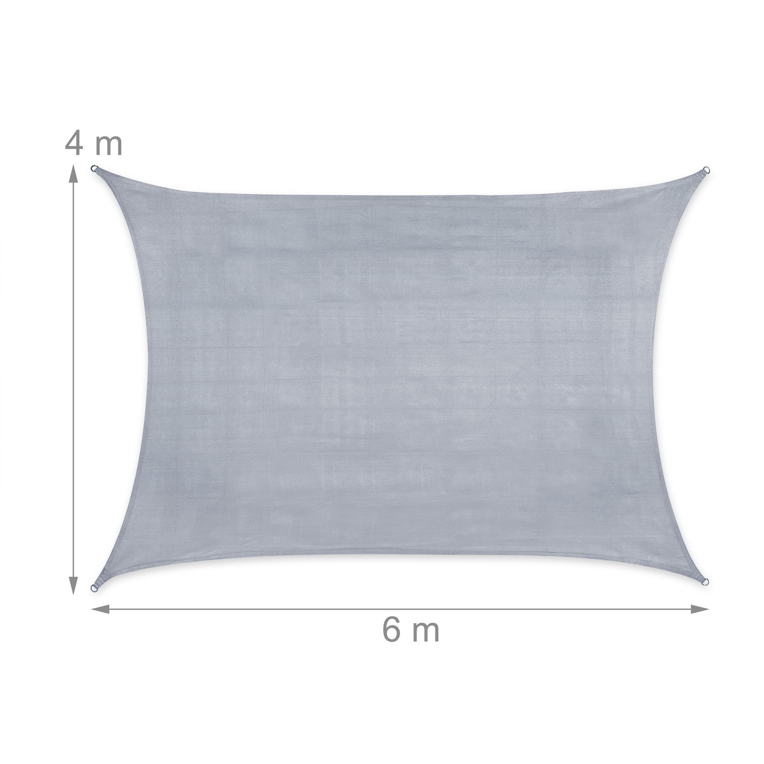 Vela de sol de polietileno rectangular gris claro