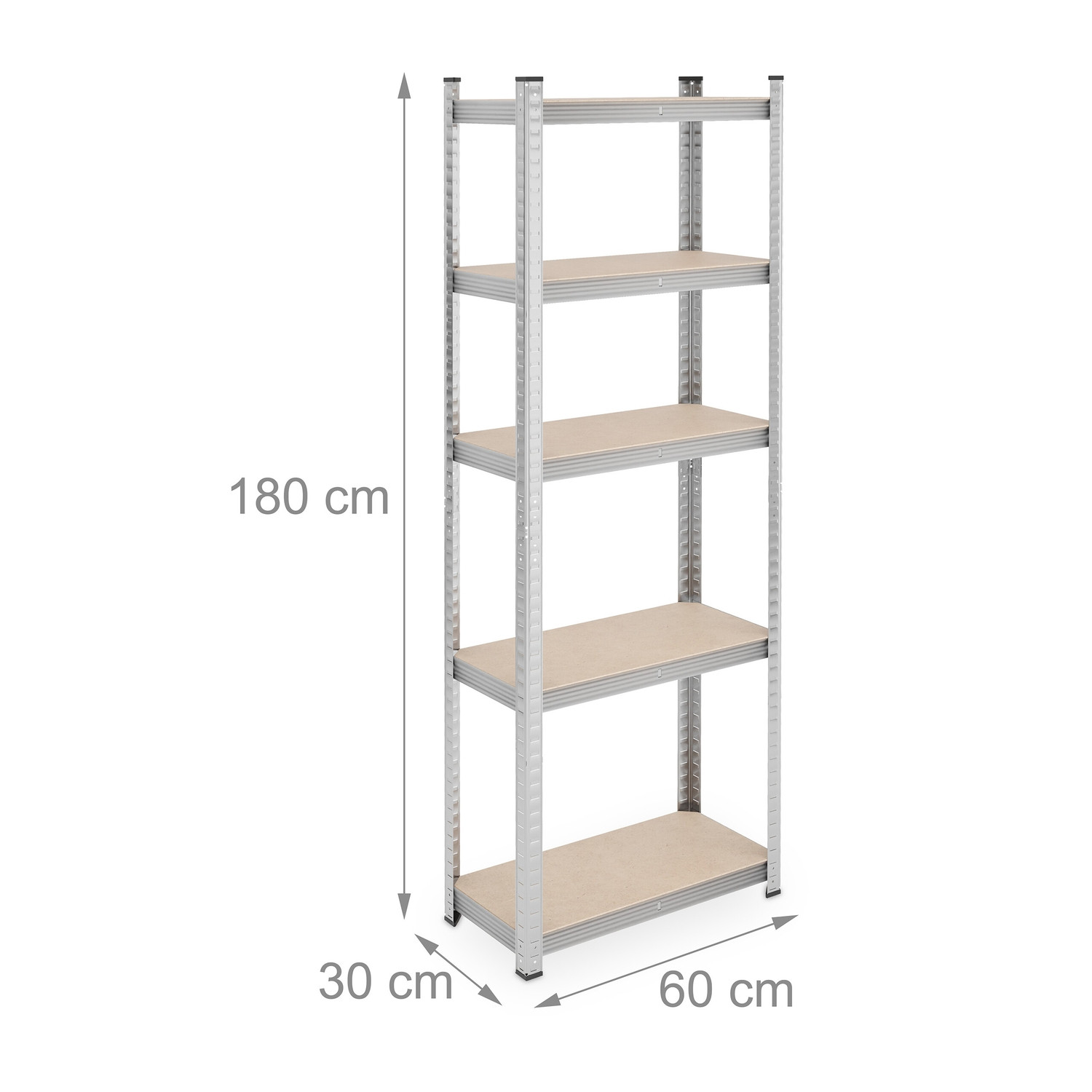 Scaffali robusti con 5 livelli, set da 2