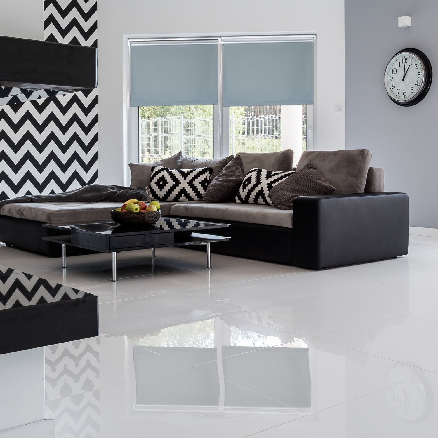 Gray thermal roller blind 220 cm long