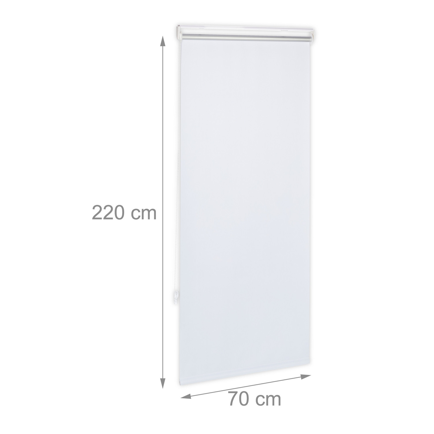 Weißes Thermorollo 220 cm lang